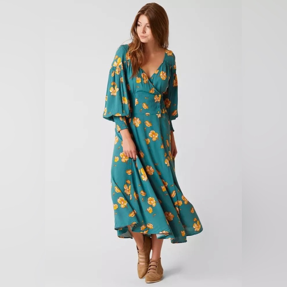 Free People So Sweetly Dress in Juniper. Size S.